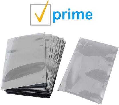 APQ Pack of 200 Static Shielding Bags 18 x 24. Grey Electrostatic Bags 18x24. Open Ended Heat Sealable Bags. Transparent Material. Great for Electronical Sensitive Components.