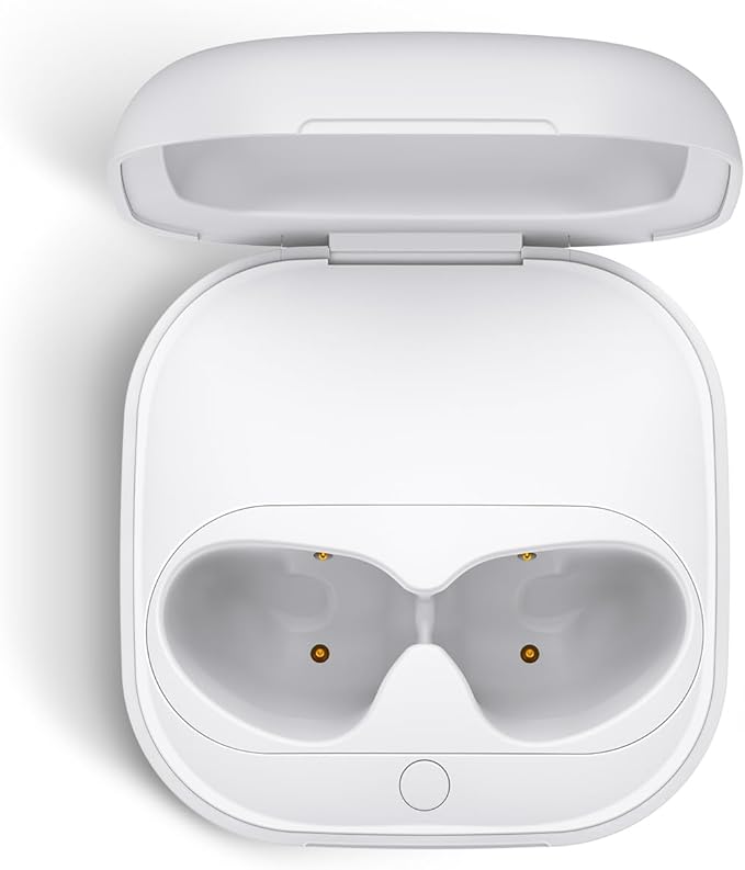 Jinstyles Wireless Charging Case Compatible for Beats Fit Pro, Portable Charger Case Replacement with Bluetooth Pairing Sync Button, 700mAh Built-in Battery (Not Included Earbuds) (White)