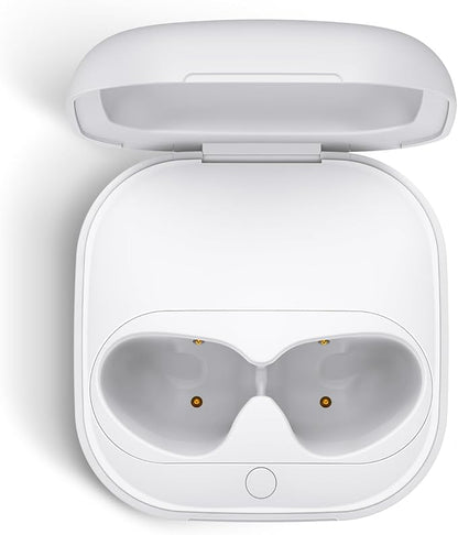 Jinstyles Wireless Charging Case Compatible for Beats Fit Pro, Portable Charger Case Replacement with Bluetooth Pairing Sync Button, 700mAh Built-in Battery (Not Included Earbuds) (White)