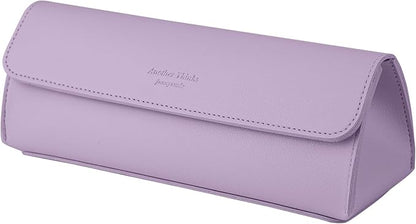 carrotez Stylish PU Leather Makeup Bag: Versatile Travel Toiletry Bag & Cosmetic Pouch, Small Makeup Organizer for Purse Essentials - Ideal Makeup Brush Holder & Sunglasses Case for Women - Violet