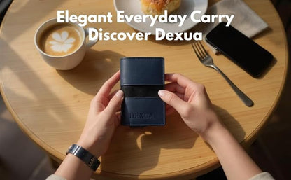 Mens Wallet, Premium Leather Slim Wallet, RFID Blocking Pop-Up Card Holder, Extra Credit Card Slots, Cash Slot, Magnetic Closure, Christmas Gift Ready Gift Box Included