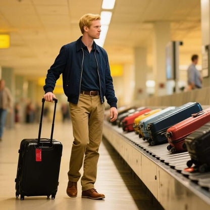 Luggage Tags for suitcases Tags Pack of 4 Personalized Luggage Tags Double Sided Laser Engraving Metal Luggage Tag and Stainless Loops Customizable Luggage Tag Cruise Luggage tag (Red, Small)