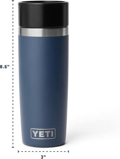 YETI Rambler 16 oz Travel Bottle, Stainless Steel, Vacuum Insulated with Leakproof Commuter Cap, Black Forest Green