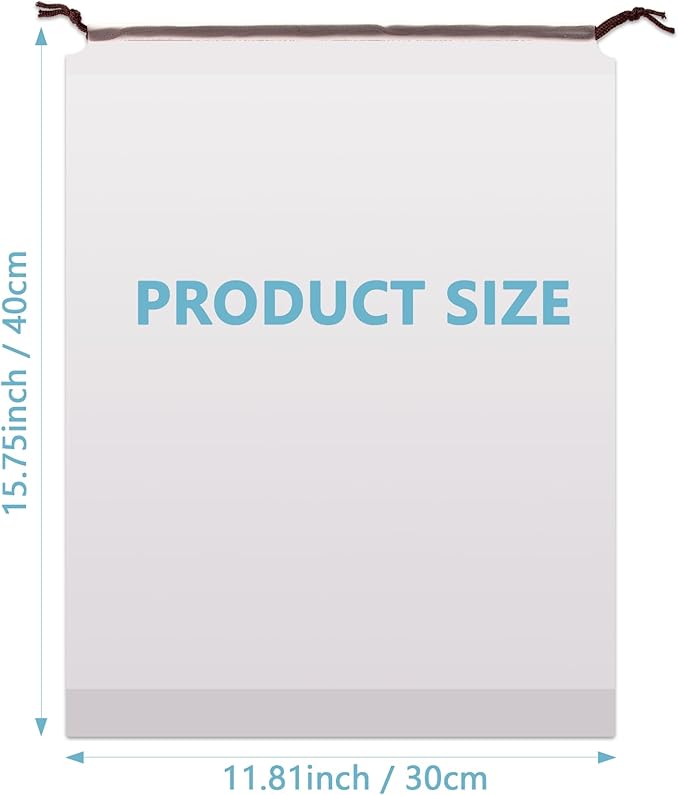 100 PCS Translucent Shoe Bags for Travel, Large Portable Shoe Bags with Drawstring, for Rainy Days Out (White)