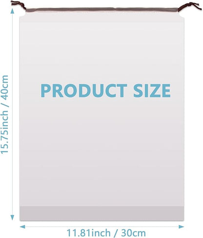 100 PCS Translucent Shoe Bags for Travel, Large Portable Shoe Bags with Drawstring, for Rainy Days Out (White)