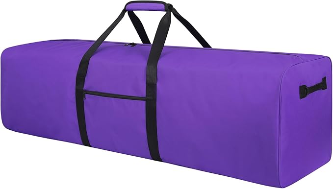 Urbanstand 52 Inch Large Duffle Bag for Travel Camping Sport Equipment Storage Bag with 2-way Lockable Zippers Purple