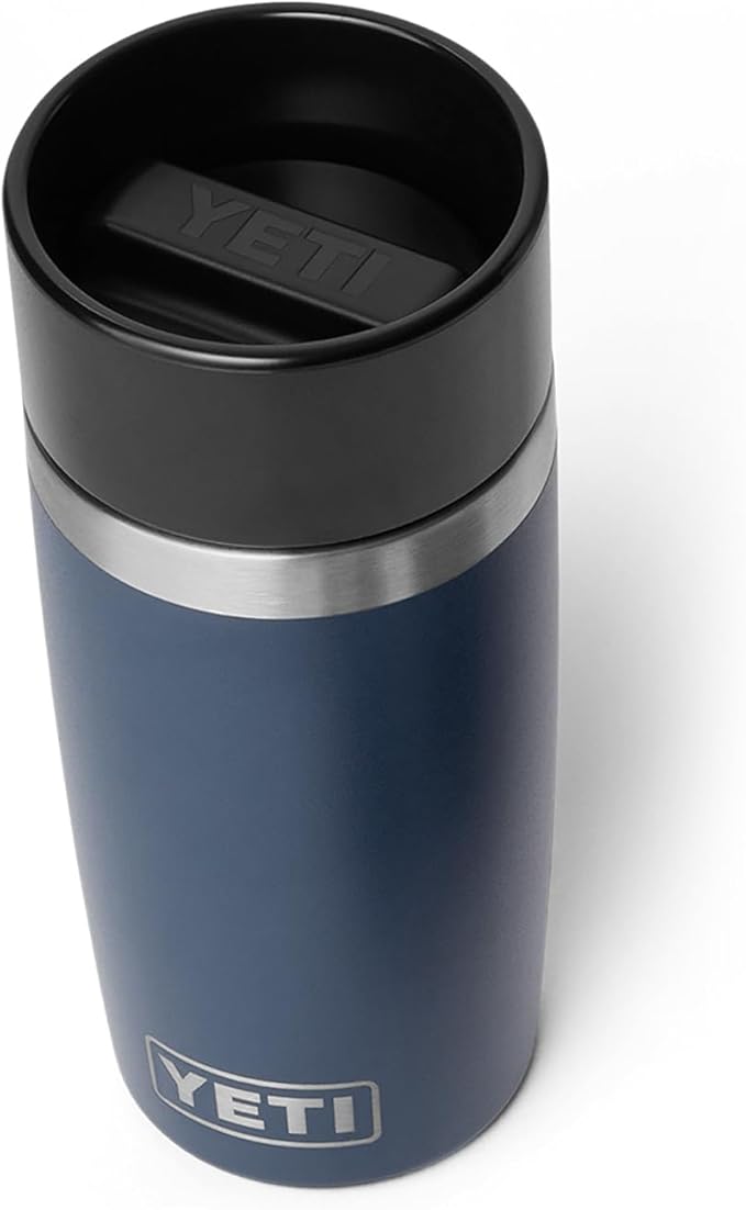 YETI Rambler 12 oz Travel Bottle, Stainless Steel, Vacuum Insulated with Leakproof Commuter Cap, Navy