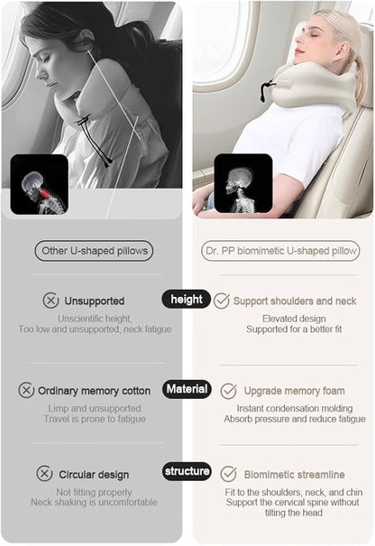 Ultra-Soft Travel Neck Pillow, Ergonomic Design with Contoured Shape, Breathable Fabric,Internal Structure，Travel Blanket Airplane Compact with Bag，Airplane Essentials (Thames Rice)