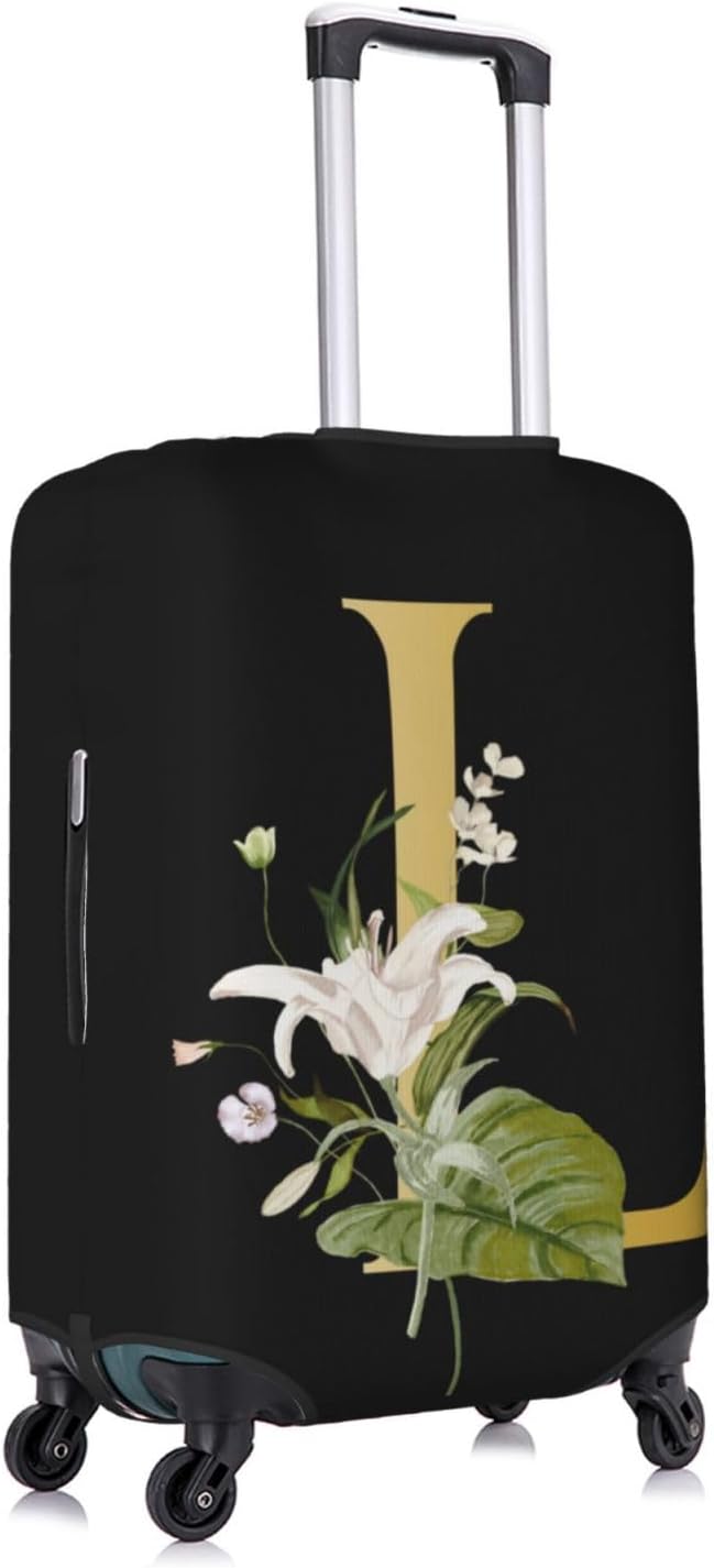 Decorative L Suitcase Protectors Elastic Washable Luggage Covers With Concealed Zippers For 18-32 Inch Luggage (Size L: Fits 25-28 Inch)