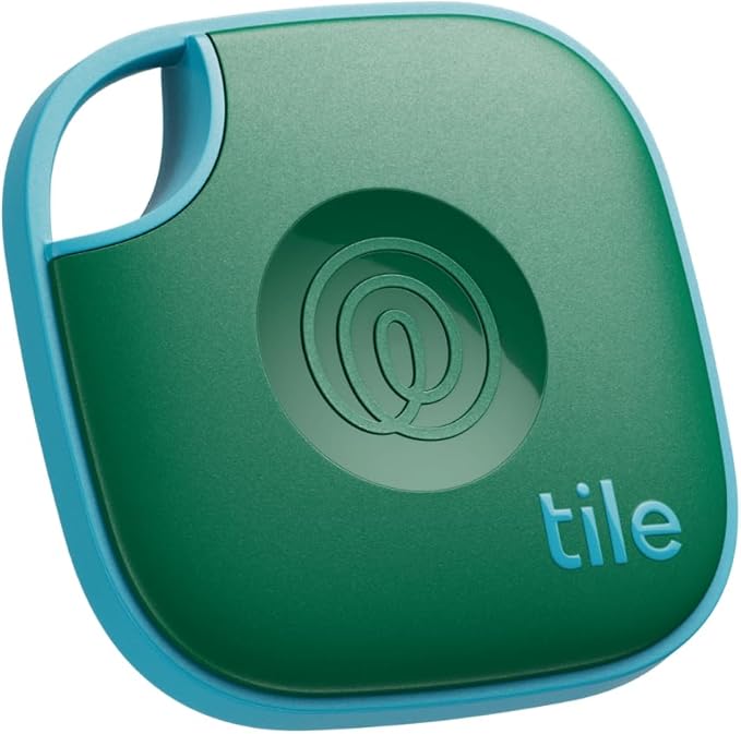 Tile by Life360 Mate - Bluetooth Tracker, Keys Finder and Item Locator for Keys, Bags and More. Phone Finder. Both iOS and Android Compatible. 1-Pack (Green Surf)