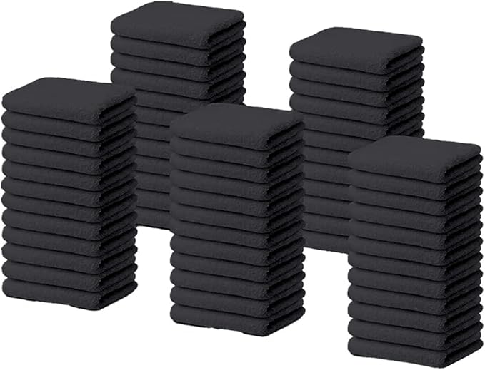 100% Cotton Terry Towel Cleaning Rags Grey 14'x17'|Pack of 60|Grade White Rags|Soft Large Cleaning Rags|Super Absorbent|Quick Dry|Multipurpose Towels|Restaurant Towels|Reusable Shop Rags