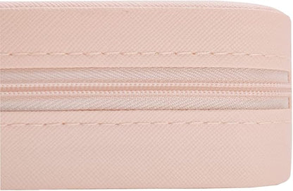 Mini Jewelry Case, Small Travel Jewelry Organizer, Portable Jewelry Box Mini Storage Organizer Display Box For Rings Earrings Necklaces (Pink-4)