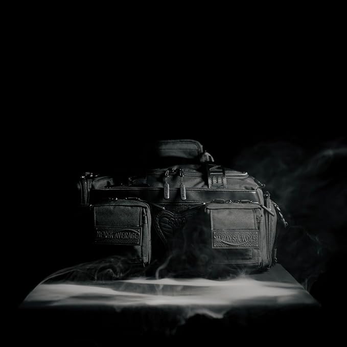 WOLFpak 20L Mini Duffle Bag for Gym & Travel | Waterproof Carry-On Weekender Bag with Shoe Compartment, Hard Bottom, and Tactical Molle System (Black Venom)