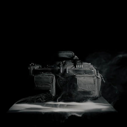 WOLFpak 20L Mini Duffle Bag for Gym & Travel | Waterproof Carry-On Weekender Bag with Shoe Compartment, Hard Bottom, and Tactical Molle System (Black Venom)