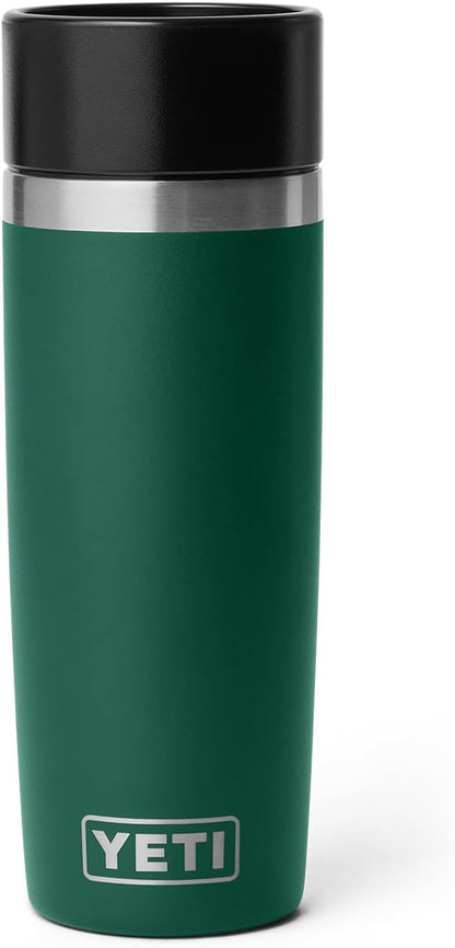 YETI Rambler 16 oz Travel Bottle, Stainless Steel, Vacuum Insulated with Leakproof Commuter Cap, Black Forest Green