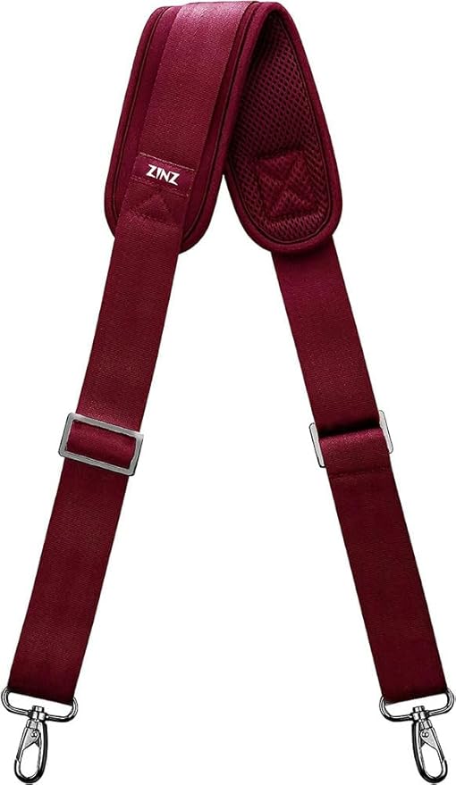 Shoulder Strap, ZINZ 57" Padded Adjustable Shoulder Bag Straps Replacement for Bags with D-Ring (R02D01)