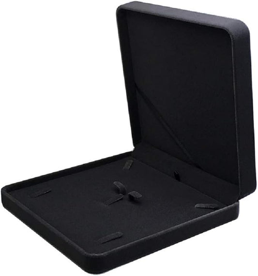 Jewelry Set Velvet Box Necklace Earring Ring Necklace Bracelet Gift Display Case Wedding Jewelry Storage Holder (Deep Gray)