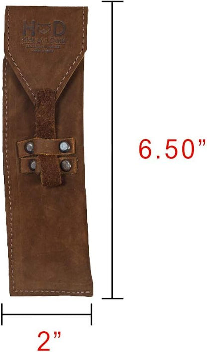 Hide & Drink Rustic Leather Straight Razor Case Handmade (Swayze Suede)