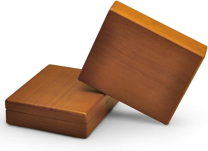 Oirlv Solid Wood Ring Jewelry Box Organizer Earrings Jewelry Drawer Organizer Tray with Lid (Grey Flat Box)