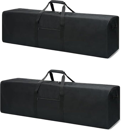 Urbanstand 52 Inch Large Duffle Bag for Travel Camping Sport Equipment Storage Bag with 2-way Lockable Zippers (Black 52inch 2Pack)