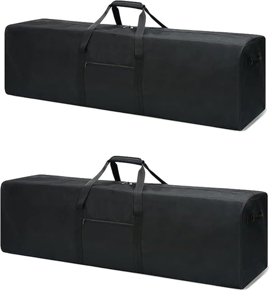 Urbanstand 52 Inch Large Duffle Bag for Travel Camping Sport Equipment Storage Bag with 2-way Lockable Zippers (Black 52inch 2Pack)