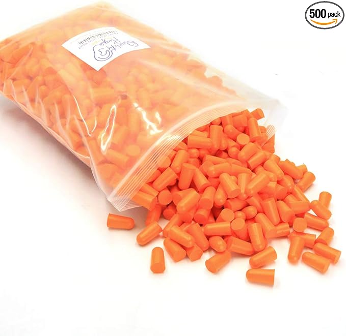Quality Foam Ear Plugs 500 Pair - 32 dB Noise Cancelling High Decibel Sound Blocking Soft - Dispenser Refill Safety Hearing Protection Ear Protection Disposable Ear Plugs Bulk