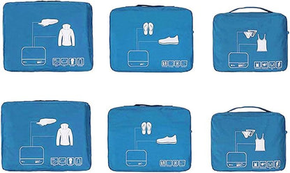 Packing Cubes Set Travel Luggage Organizers Suitcase Lightweight Accessories (Sky Blue)