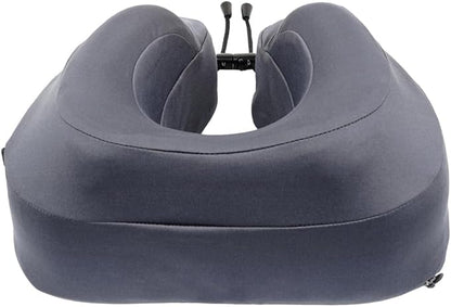 Cabeau Air Travel Pillow for Long Flights – Evolution Plus – U Shaped Memory Foam Neck Support – Removable, Washable Cover – Comfort On-The-Go for Airplane, Train, and Car (Slate Grey)