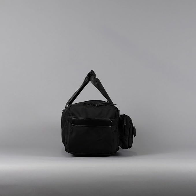 WOLFpak 20L Mini Duffle Bag for Gym & Travel | Waterproof Carry-On Weekender Bag with Shoe Compartment, Hard Bottom, and Tactical Molle System (Black Venom)