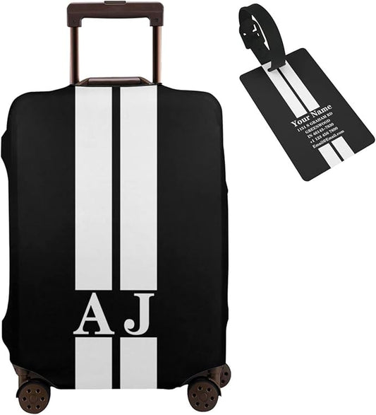 Personalized Luggage Suitcase Cover With Photo Dog Cat, Picture Custom Suitcase Cover, Custom Luggage Cover (XL (for 29--32 inch luggage))