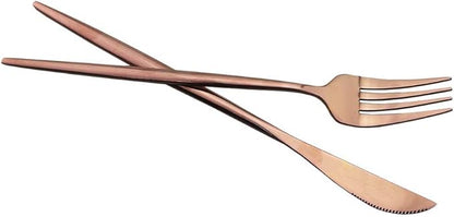 Rose Gold Silverware Set, JASHII 30-Piece Stainless Steel Flatware Cutlery Set for 6, Elegant Hourglass Polished Mirror Finish, Ideal for Home Hotel Wedding Festival Party, Dishwasher Safe