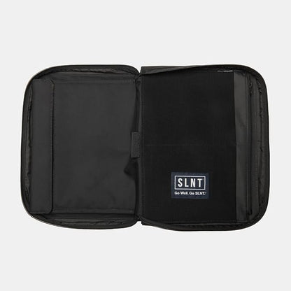 SLNT Essentials Tech Organizer with Faraday Tablet Sleeve & RFID-blocking Pocket - Signal-shielding Storage Case for Tablet & Accessories, Passport, Credit Cards - Lockable D-ring, Water-resistant