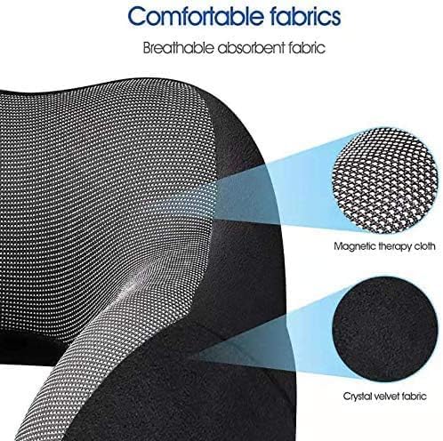 Airplane Travel Neck Pillow, 100% Memory Foam Ergonomic Neck Support, Airplanes Neck Pillow with Washable Cover Travel Essential for Flight & Office Include Eye Mask, Earplugs & Carry Bag (Black)