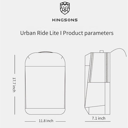 Kingsons Urban Lightweight Waterproof Backpack-15.6" Laptop Compartment, Quick Access,Ergonomic,22.5L (Commuting/Travel/College/Daily Carry) (Gifts For Men & Women) (KS25055-Black-US-1)