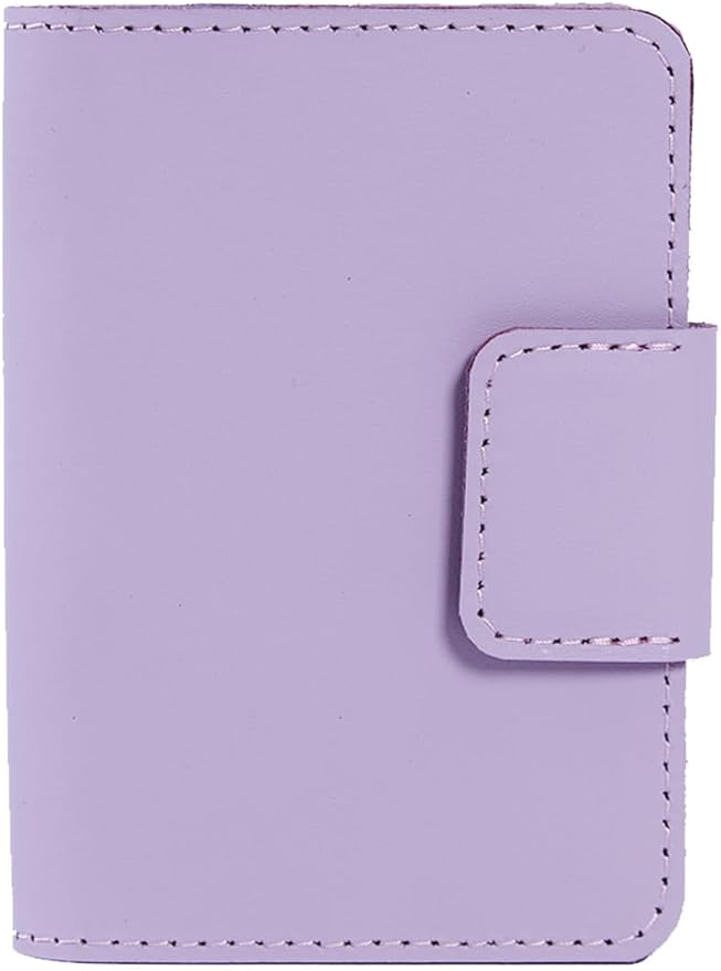 Passport Holder for Travel with AirTag - Travel Passport Wallet Compatible with Airtag Passports Cover with Card Slots & Note Compartment, Magnetic Closure, Genuine Leather, Classic Fuchsia