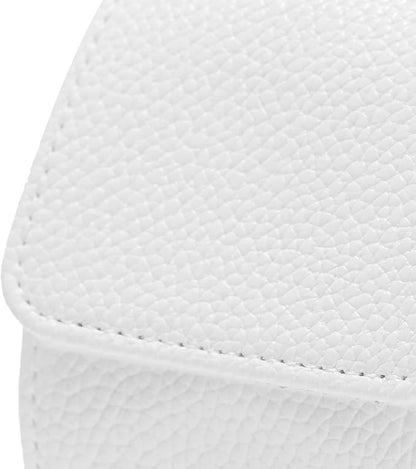 Oirlv Luxury Leather Travel Watch Case Portable Jewelry Watch Storage Roll Organizer(White)