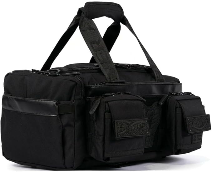 WOLFpak 20L Mini Duffle Bag for Gym & Travel | Waterproof Carry-On Weekender Bag with Shoe Compartment, Hard Bottom, and Tactical Molle System (Black Venom)