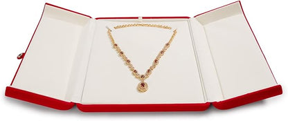 Oirlv Premium Velvet Big Necklace Gift Box Jewelry Box for Women Long Necklace Storage Case