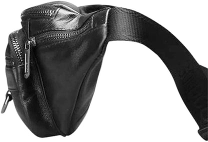 Leather Fanny Pack Mens Genuine Leather Waist Bag Sport Travel Hiking
