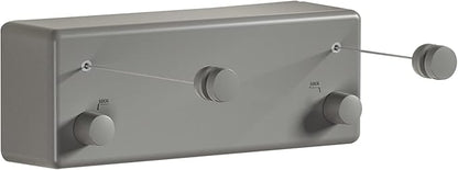 Retractable Clothesline |Indoor Outdoor Clothes Line | Heavy Duty Clothes Drying Laundry Line | Wall Mounted Drying Rack Clothing Line | Retracting Hanging | Lock to Prevent Sagging