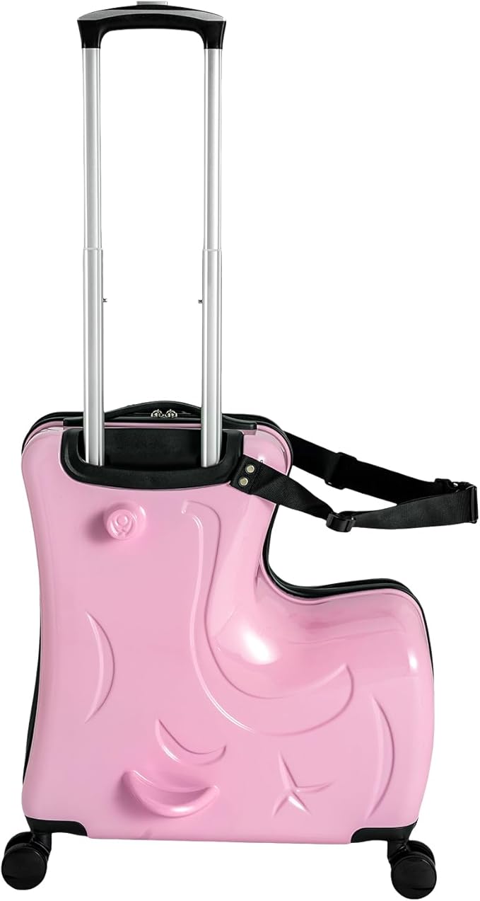 20"Kids Luggage Portable Kids Suitcase Children's Ride On Trolley Rolling Luggage with Wheels Carry Trolley Luggage with Password Lock Waterproof Kids Suitcases for Boys Girls Small Suitcase ABS+PC