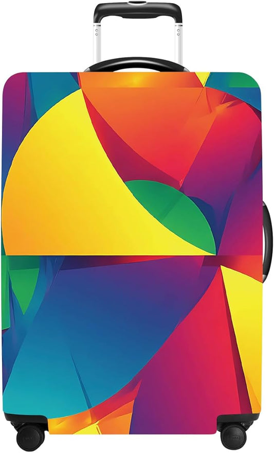 Luggage Cover Washable Suitcase Protector Anti-Scratch,Stretchable Fit for 20-34Inch Luggage Durable Travel Bag Cover with Zipper Closure (Multicolored, M(fits 24-26Inch suitcase))