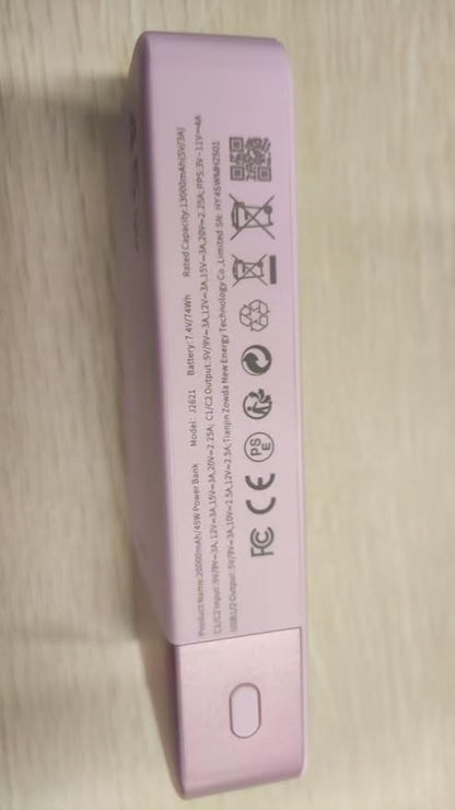 Power Bank Fast Charging, 20000mAh 45W Portable Charger, Samsung Super Fast Charging Portable Phone Charger, USB C Power Bank for MacBook, iPhone 15 14 13 Pro Samsung S24 S23 (Pink)