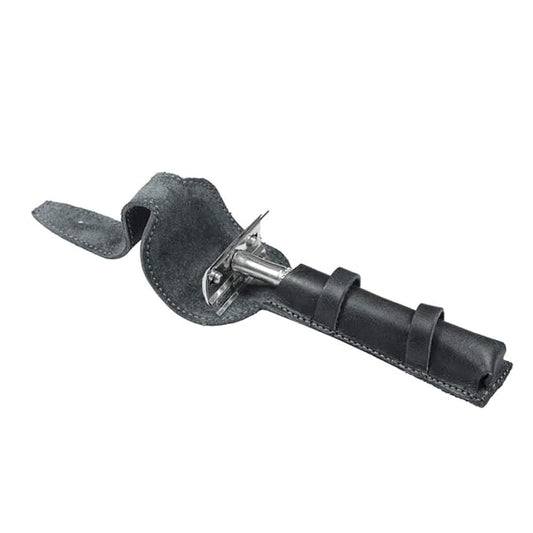 Hide & Drink, Leather Double Edge Safety Razor Protective Case, Shaving Travel Pouch, Handmade (Charcoal Black)