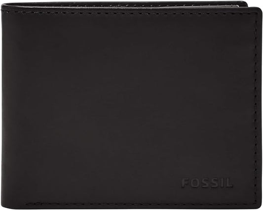 Fossil Men's Derrick Leather RFID-Blocking Bifold Passcase with Removable Card Case Wallet