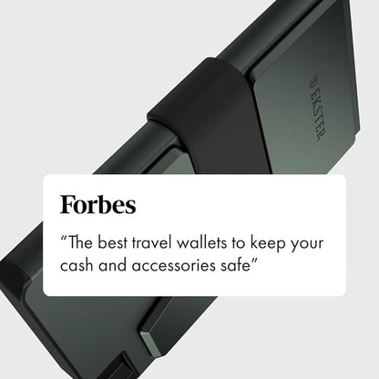 Ekster - Aluminum Cardholder Pro Wallet - All-Metal Aluminum Wallet for Men - Fits 7 Cards, RFID Blocking Layer, Ultra-Thin, Minimalist, Push Button, Card Access, Expandable, Trackable (Forest Green)