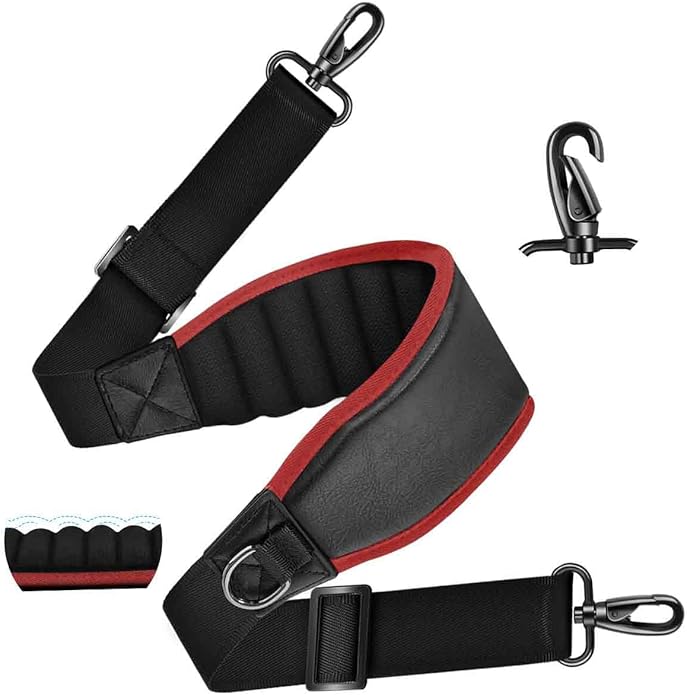 ZINZ Shoulder Strap 68" with Padded, Bag Strap with Dual Buckles and Metal Swivel Hooks for Laptop Bag, Briefcase and More