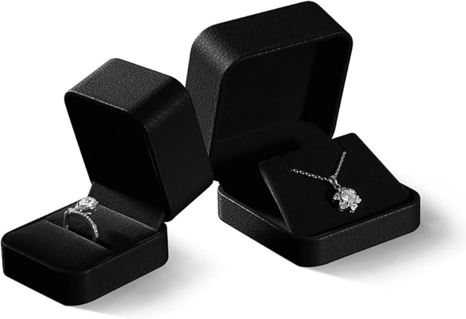 Earring Case, Leather Jewelry Box For Earrings,Premium Jewelry Box For Earrings Only,Luxury Gift Boxes For Jewelry (Black)