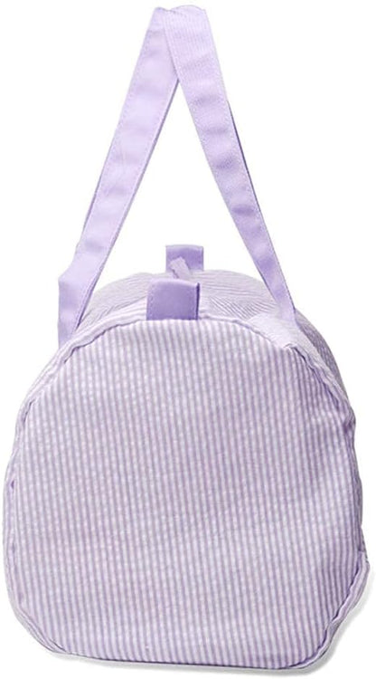 Gabigaba Kids Travel Overnight Bag Seersucker Carry On Lightweight Weekender Duffel Bag for Boys and Girls (Lavender)
