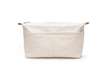 Insert Storage Bag Purse Organizer and Cosmetic Travel Bags for Women Makeup Bag with Compartments Three Sizes Cotton Canvas built-in compartments functiona and fashionable